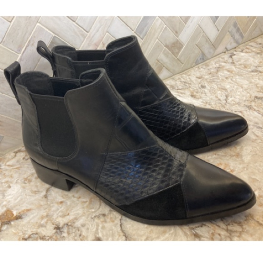 Coach Suffolk Patchwork Bootie Black Size 7 - image 1